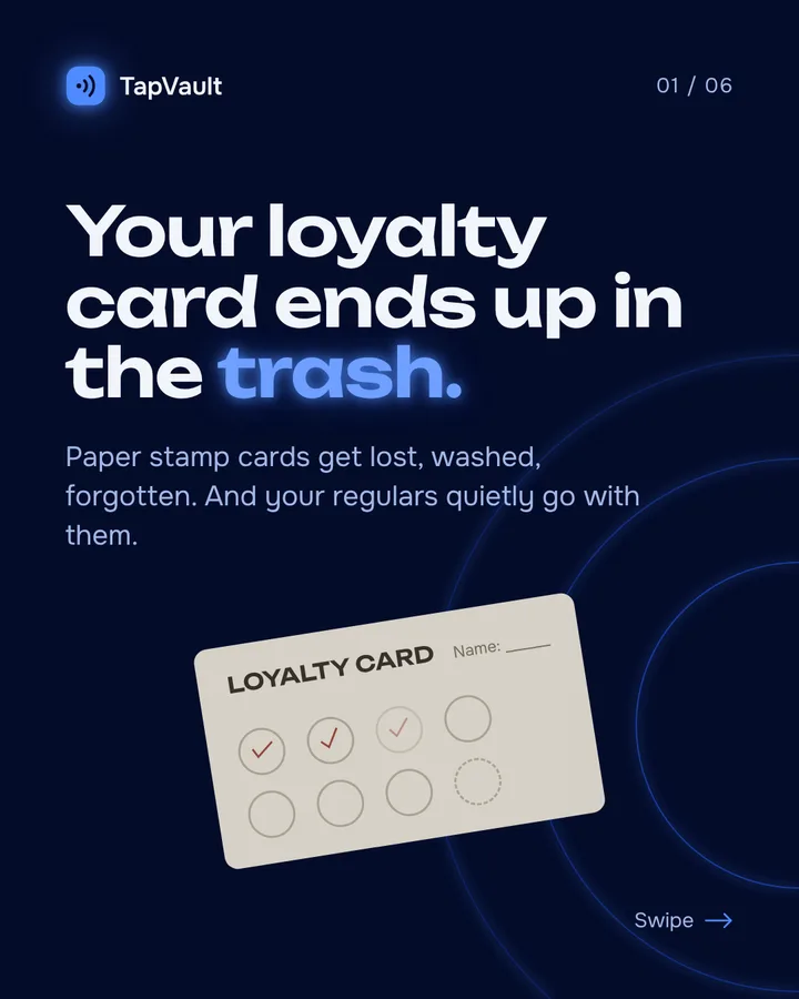 Your loyalty card ends up in the trash